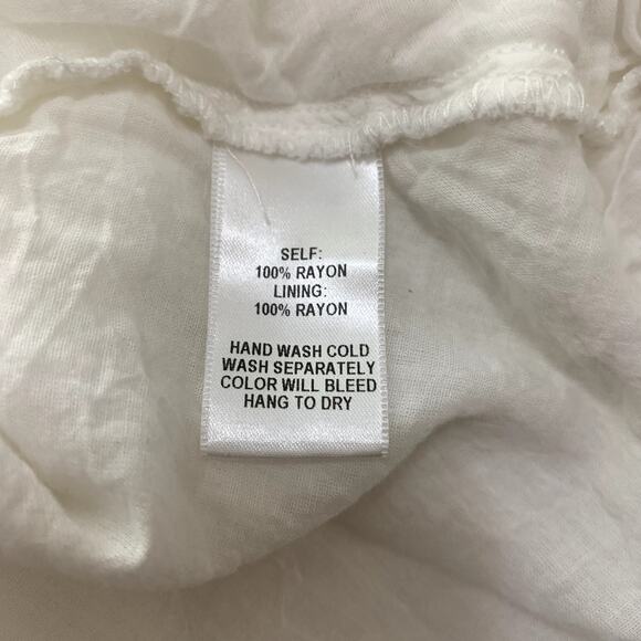 Lulu's white embroidered long-sleeve tie-front mini dress size XS - Picture 7 of 10